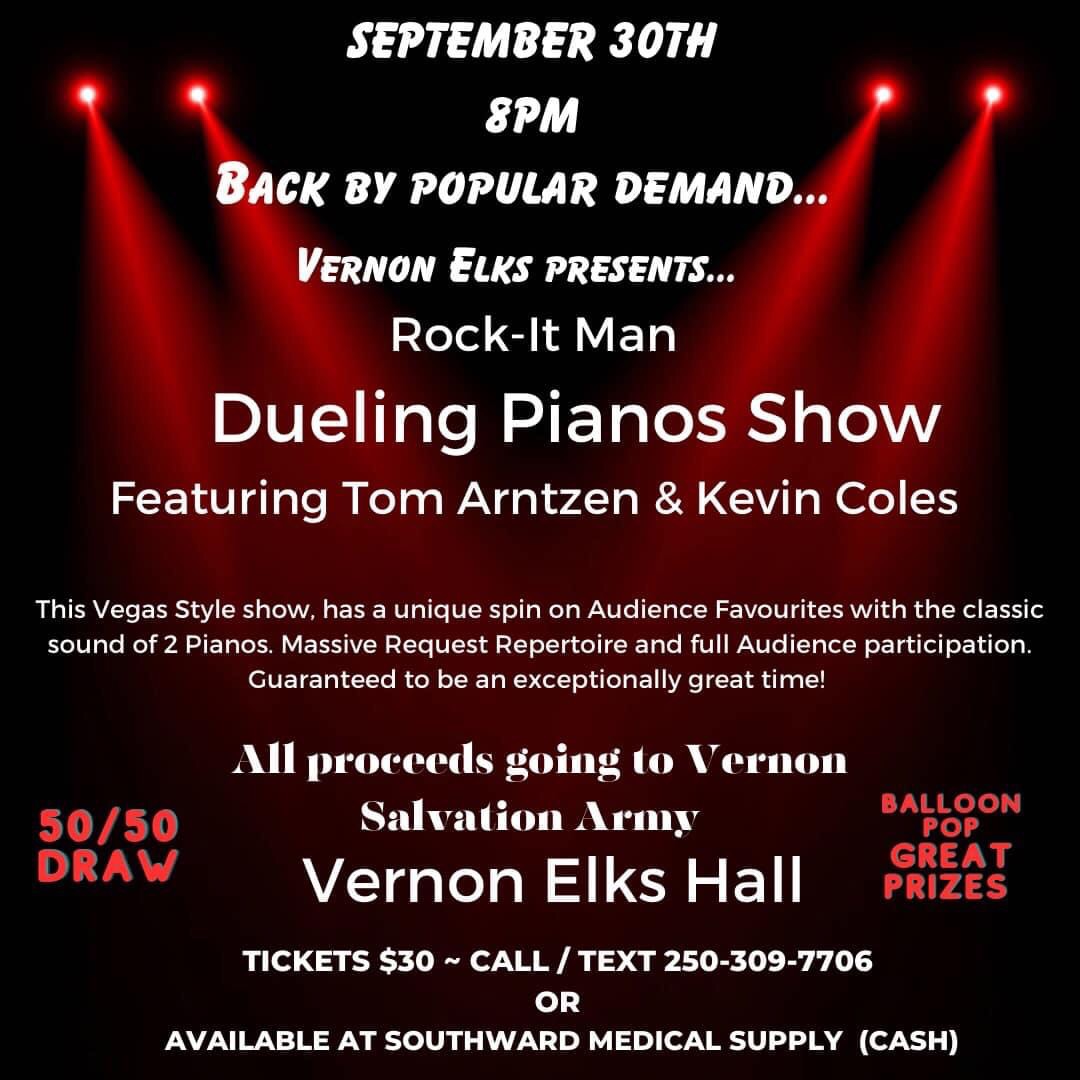 Dueling Pianos! Fundraiser for the Vernon Salvation Army